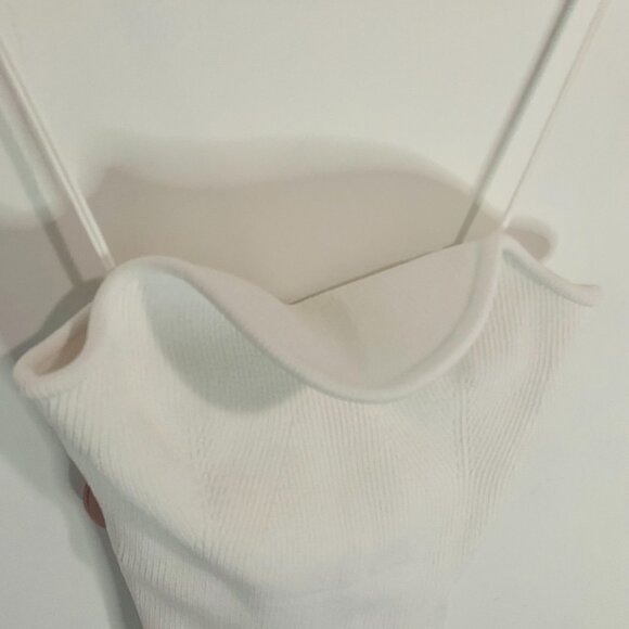 Alexis Giasa White Mini Dress - Strapless Neckline with Sculptural Curve Size S - Picture 12 of 14